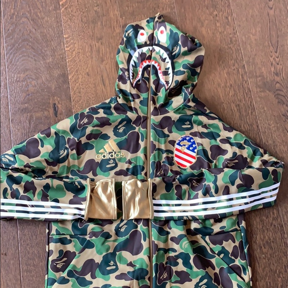 Bape X Kith X adidas collab hype beast zip up XL